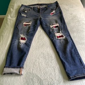 Judy Blue Buffalo Plaid distressed jeans
